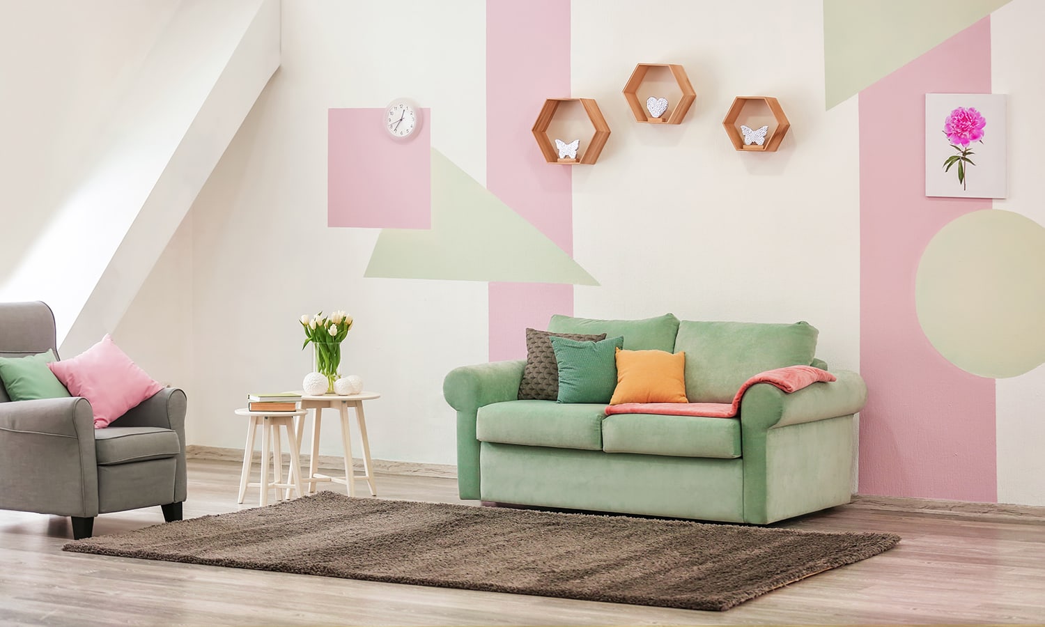 Pitture geometriche sulle pareti