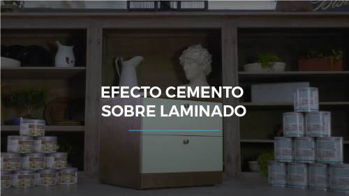 Efecto cemento sobre laminado con barnices metalizados