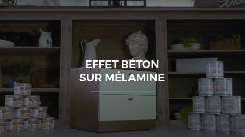 Effet béton sur mélamine avec les vernis métallisés
