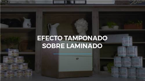 Efecto tamponado sobre laminado con barnices metalizados