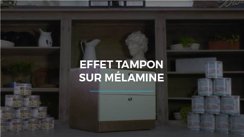 Effet tampon sur mélamine avec les vernis métallisés