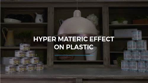 Hyper materic effect on plastic with metal coatings