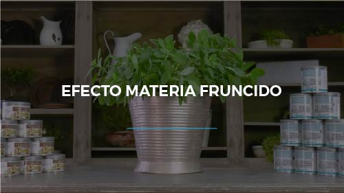 Efecto materia fruncido con barnices metalizados