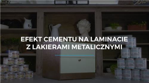 Efekt cementu na laminacie z lakierami metalicznymi