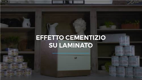 Effetto cementizio su laminato con vernici metal