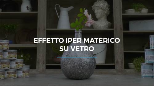 Effetto iper materico su vetro con vernici metal