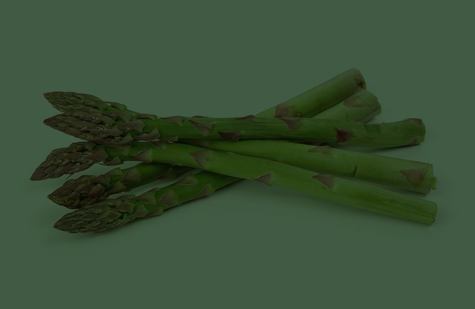 Degli asparagi su sfondo grigio asparago