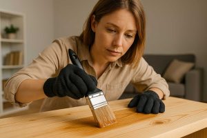 1K PU Holzschutzlack Vernice Per Legno Pavimenti 1-10L Lucido - Foto 3