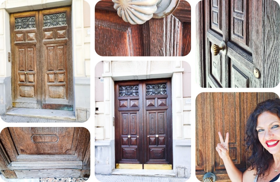 Il prima e il dopo del restauro di un antico portone, realizzato dalla decoratrice Lucy Fenech con i prodotti Rio Verde