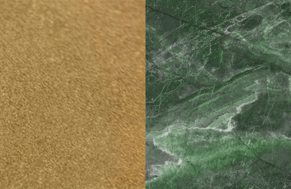 Golden Prestige Oro Giallo e marmo verde